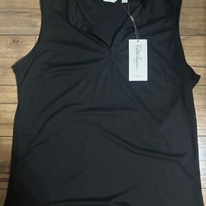 Walter Hagen Black Sleeveless Golf Blouse